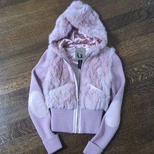 Guess fur trimmed light jacket